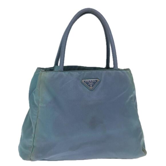 PRADA Hand Bag Nylon Blue - Picture 1 of 13